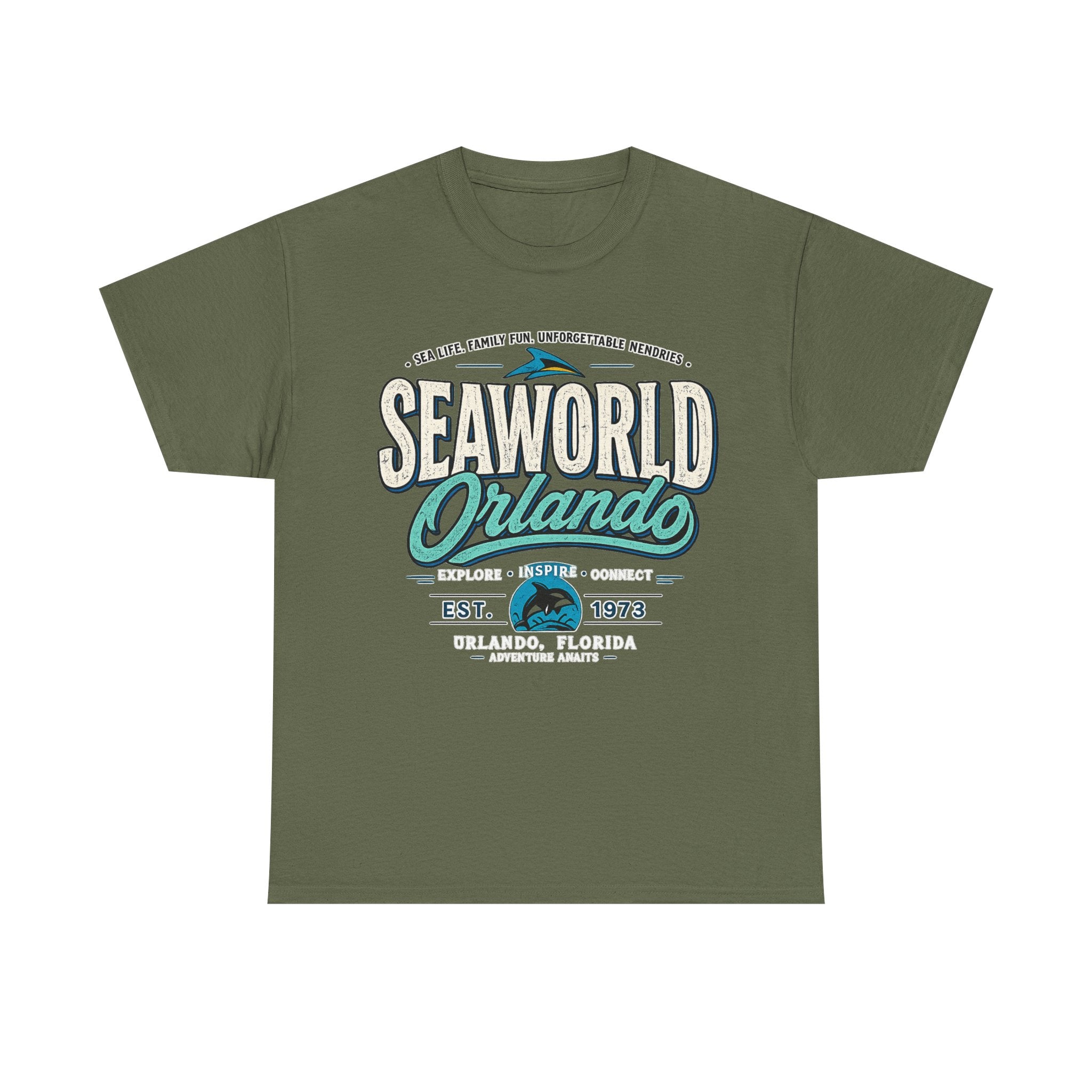 SeaWorld Orlando Graphic Tee — Retro Explore Inspire Connect Vacation Shirt