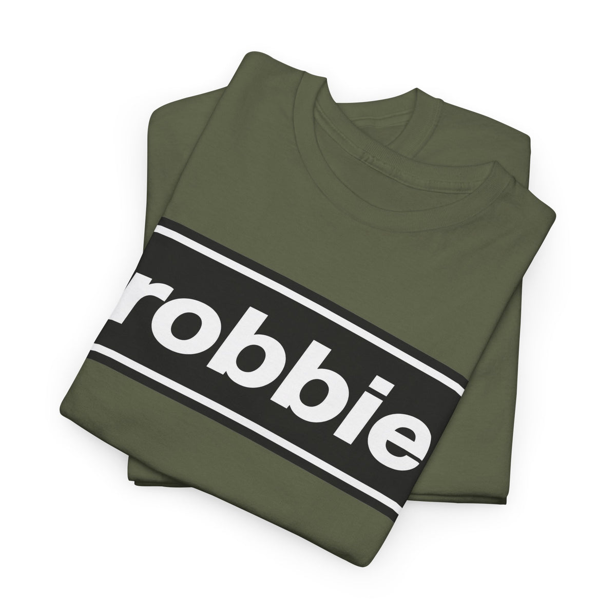 Robbie Inspired Cotton T-Shirt — Minimal Black Box Logo T-Shirt