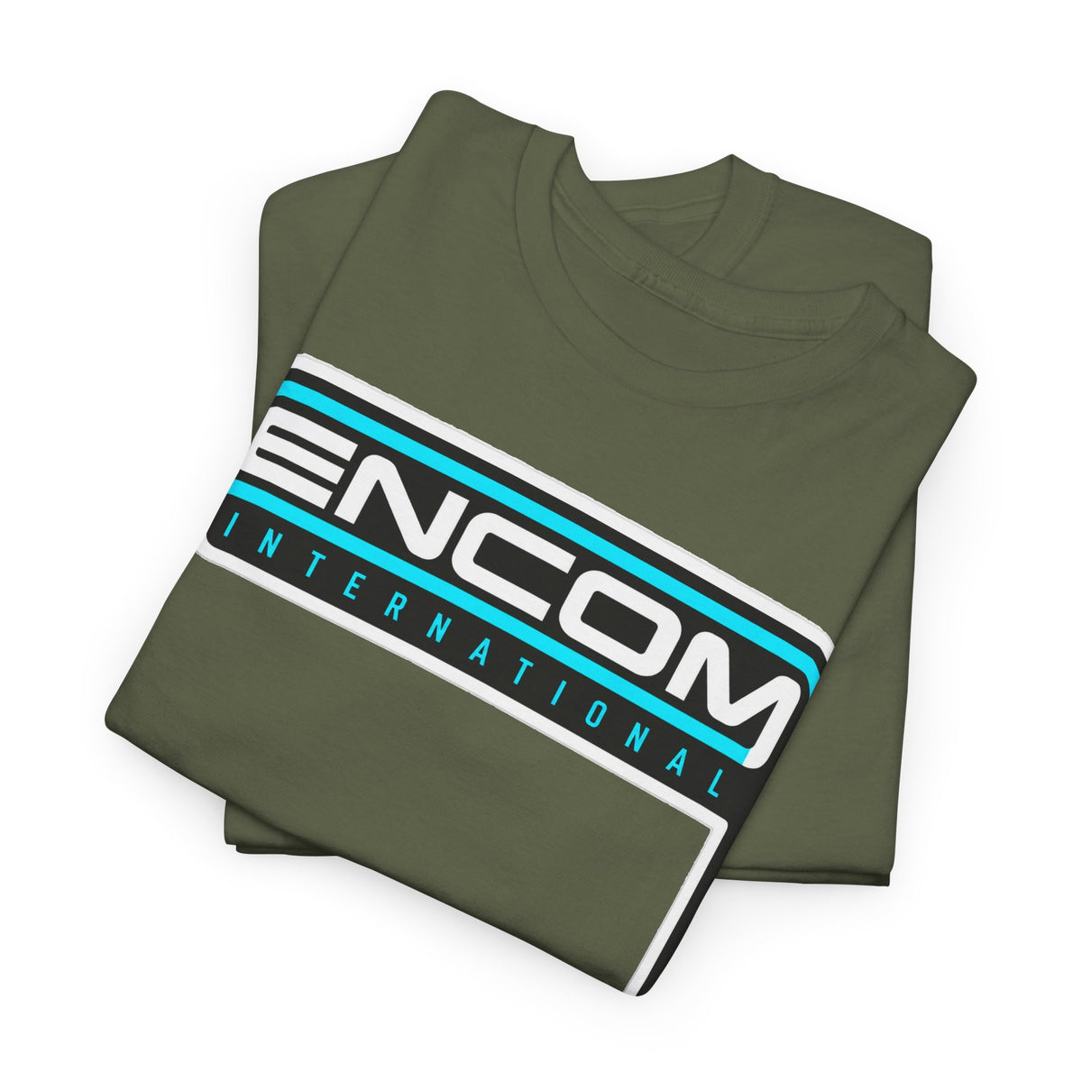 ENCOM International Logo Cotton T-Shirt — Retro Tech Gaming Tee