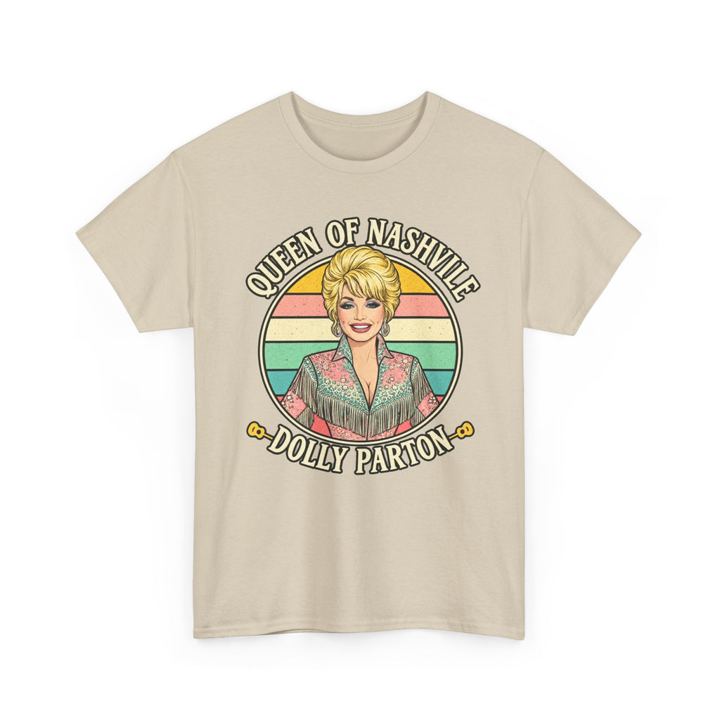 Queen of Nashville Graphic Tee — Dolly Parton Retro Portrait Shirt