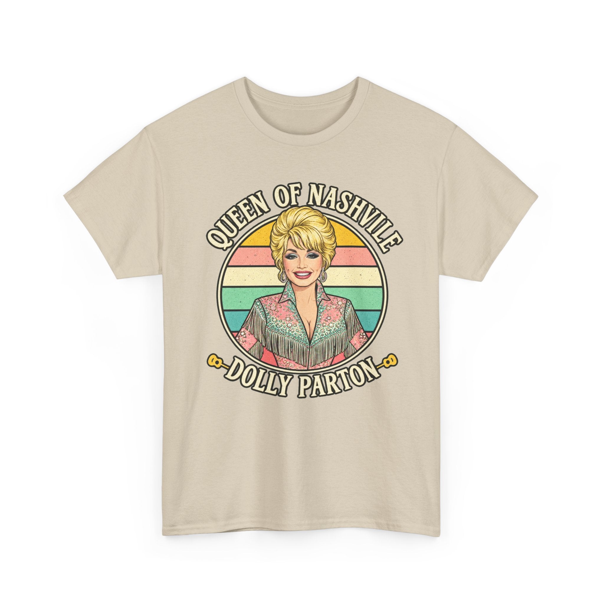 Queen of Nashville Graphic Tee — Dolly Parton Retro Portrait Shirt