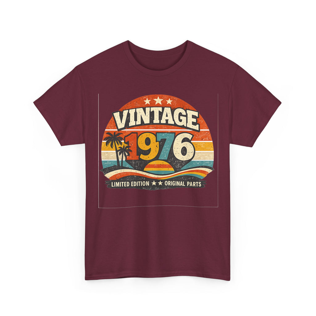 Vintage 1976 T-Shirt — Retro Beach Graphic "Vintage 1976" Birthday Tee