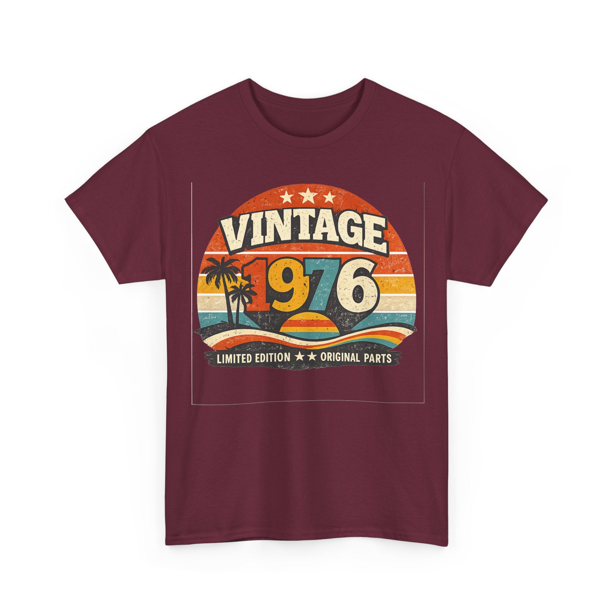 Vintage 1976 T-Shirt — Retro Beach Graphic "Vintage 1976" Birthday Tee