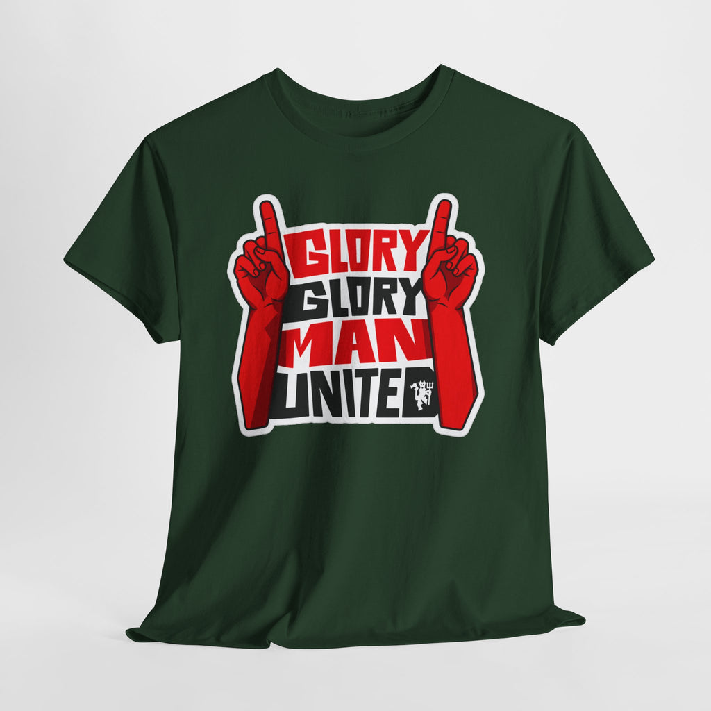 Glory Glory Man United T-Shirt — Retro Red Football Fan Tee