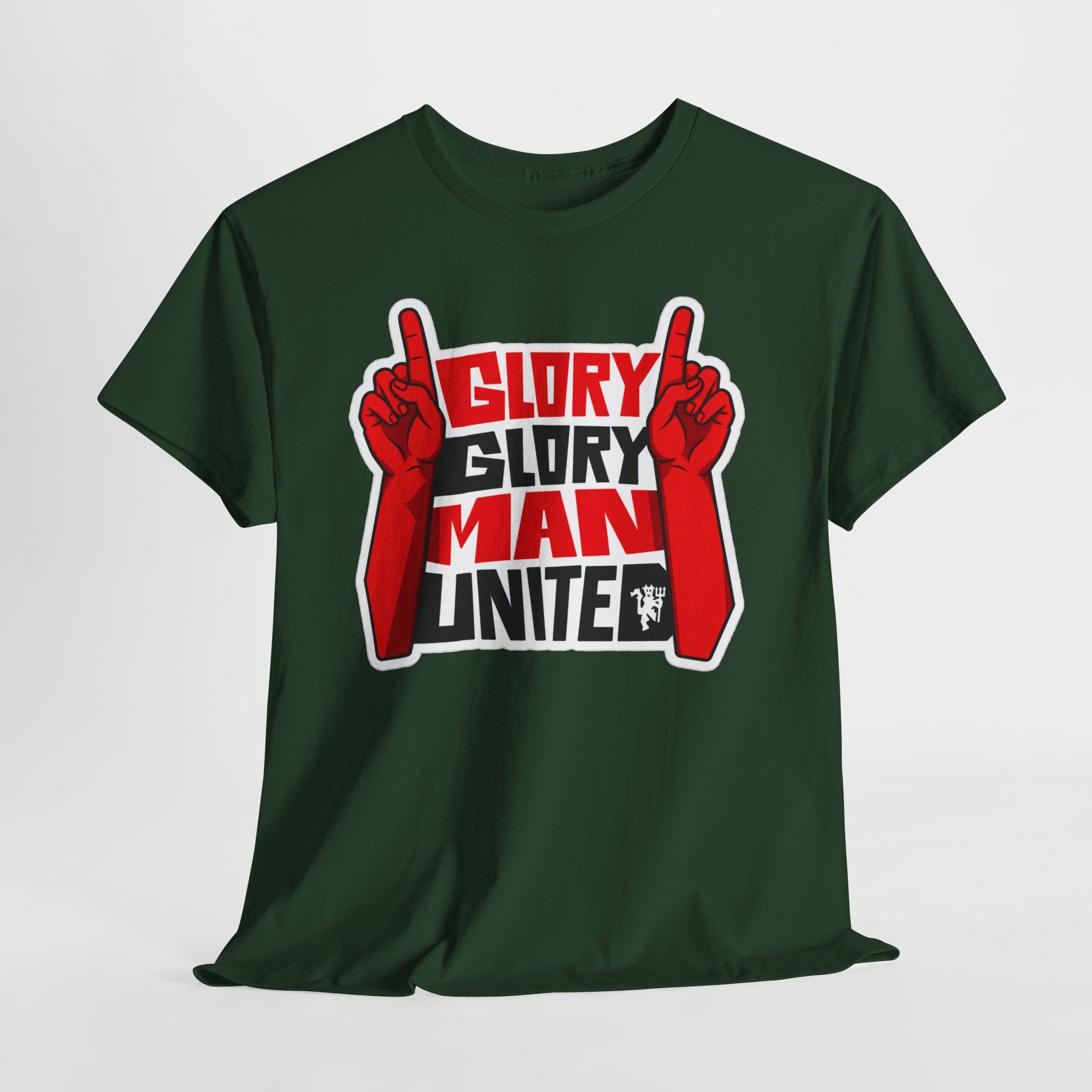 Glory Glory Man United T-Shirt — Retro Red Football Fan Tee