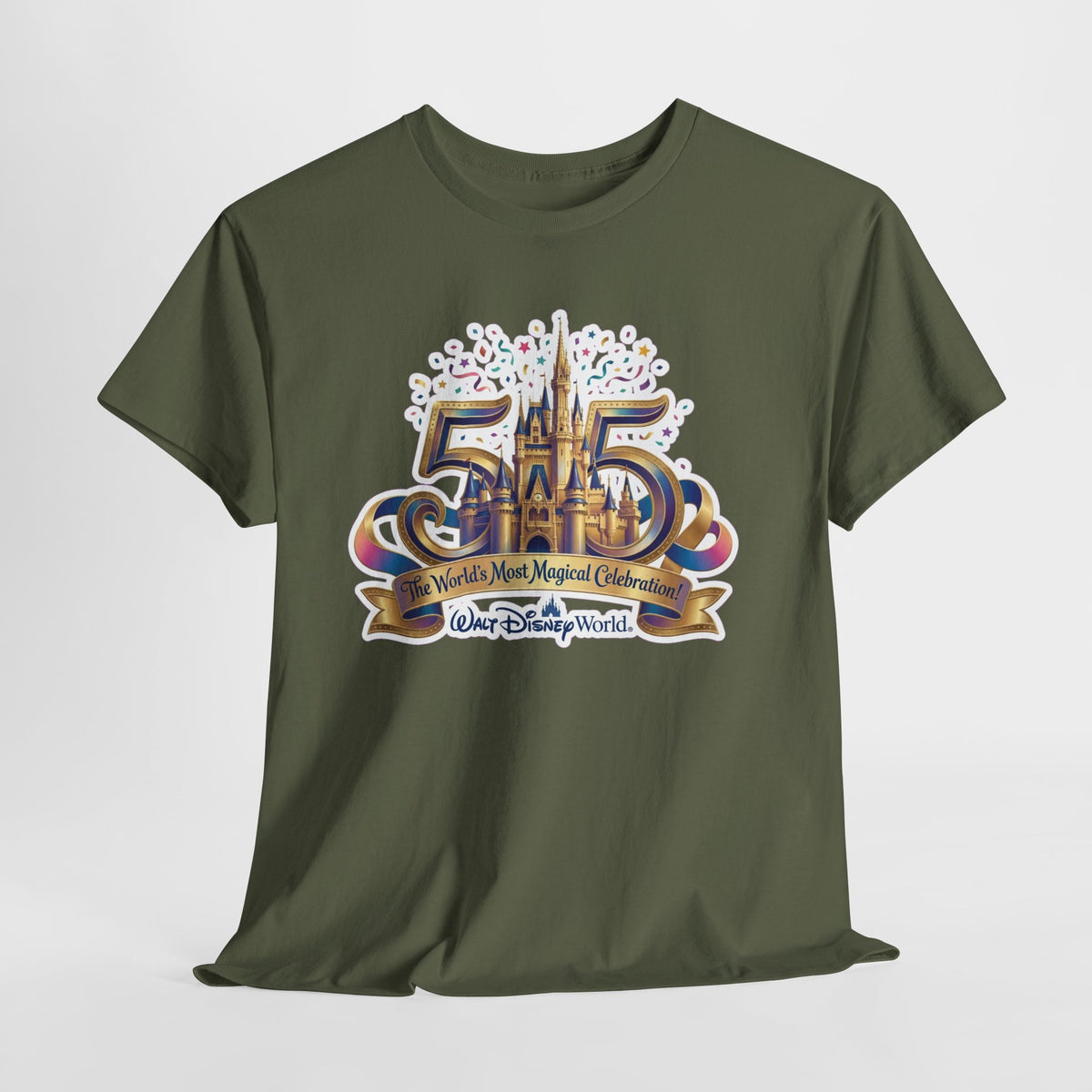 Disney World 50th Anniversary Castle Tee — 'The World's Most Magical Celebration' Souvenir T-Shirt