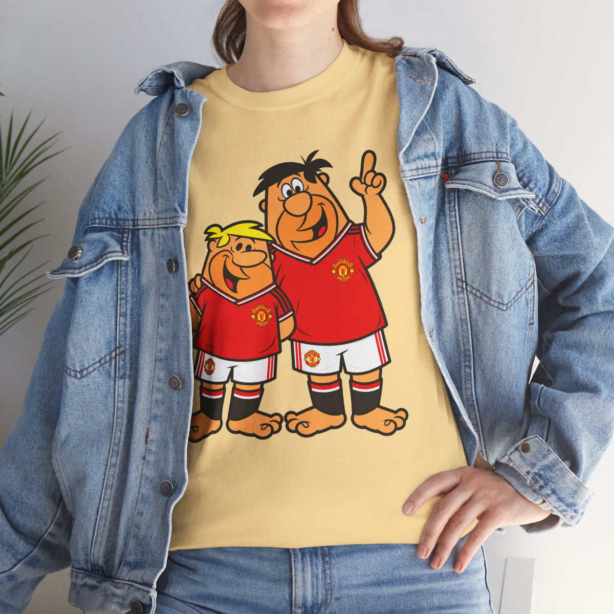 Manchester United The Flintstones Cartoon Football Fans T-Shirt