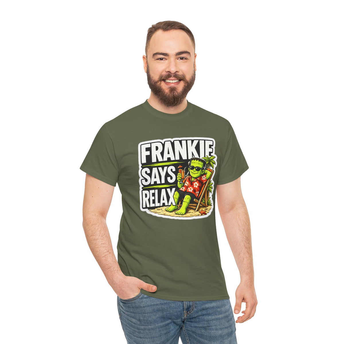 Frankie Says Relax Funny Graphic Cotton T-Shirt
