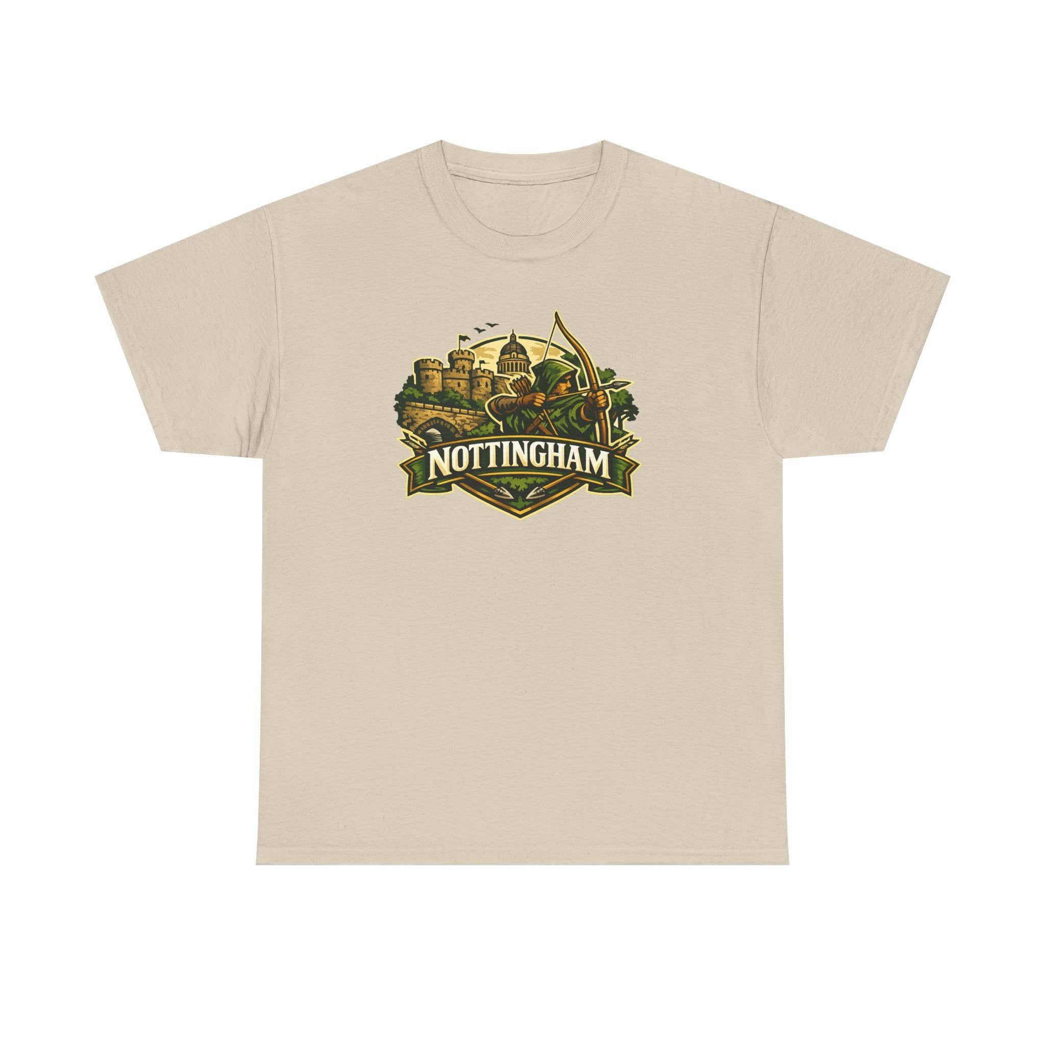 Nottingham Vintage Crest T-Shirt — Robin Hood Castle Travel Tee