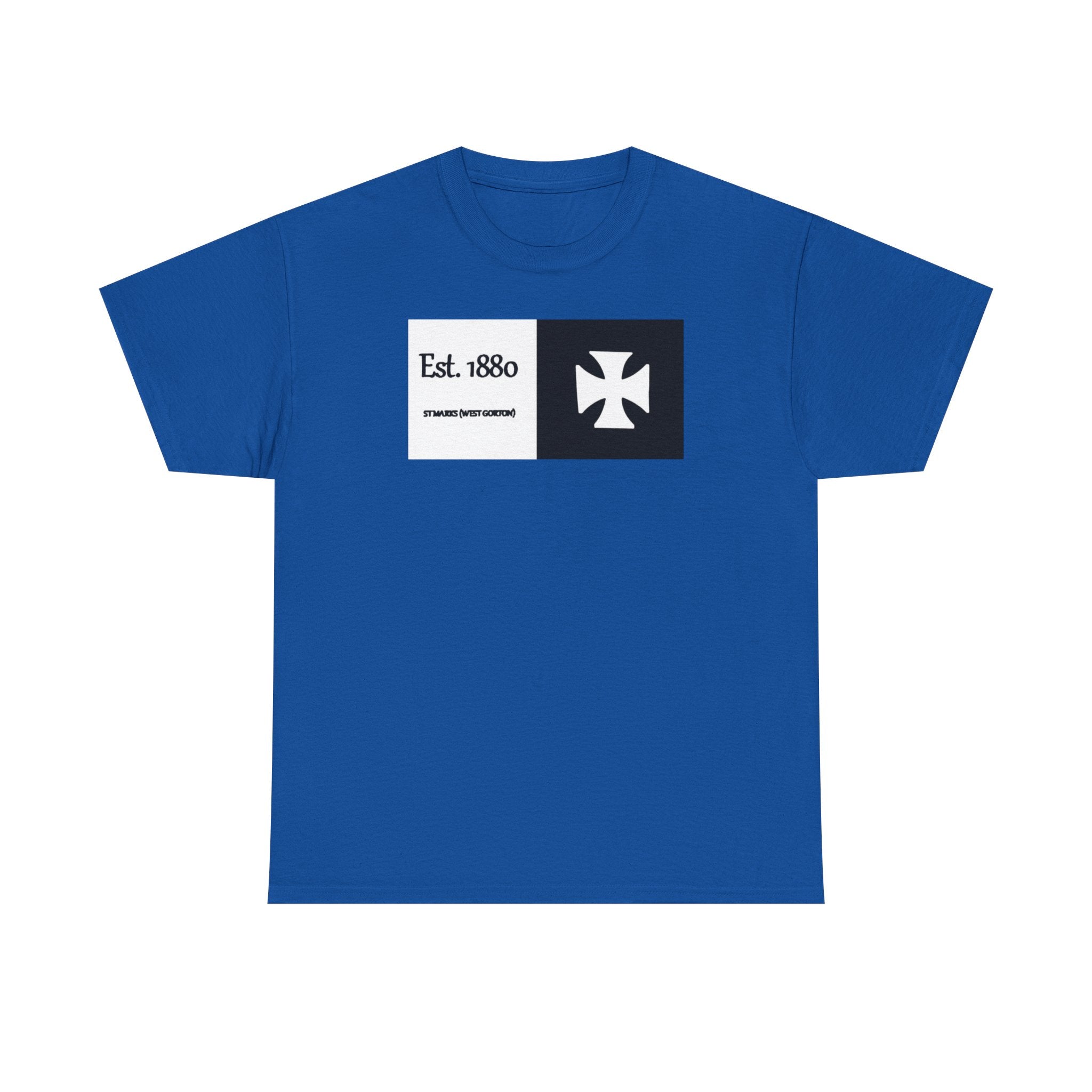 ST Mark's West Gorton (Manchester City) Est. 1880 Cross Logo T-Shirt