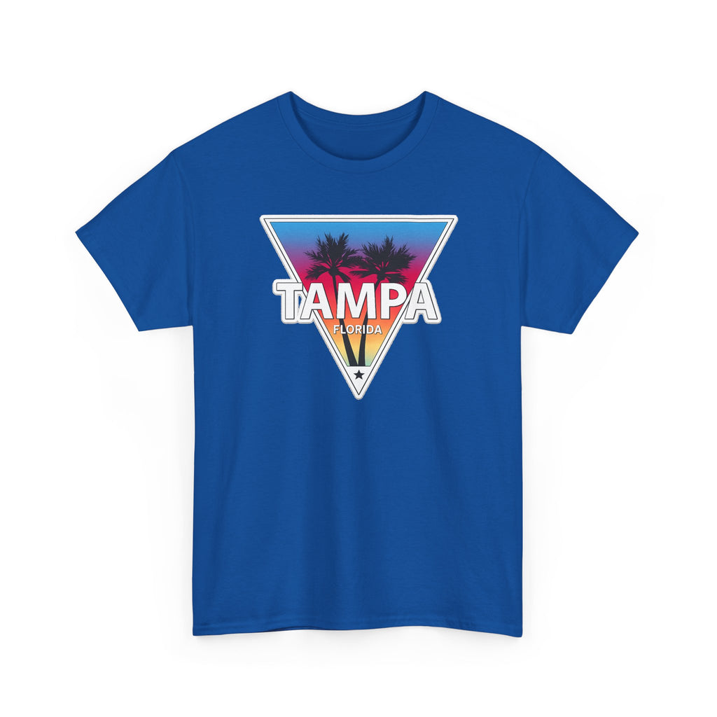 Tampa Retro Sunset Cotton T-Shirt