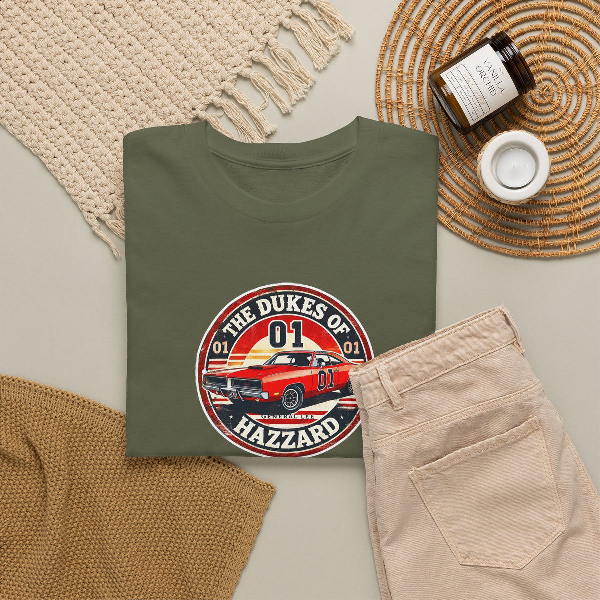 Dukes of Hazzard '01' Car Logo Cotton T-Shirt