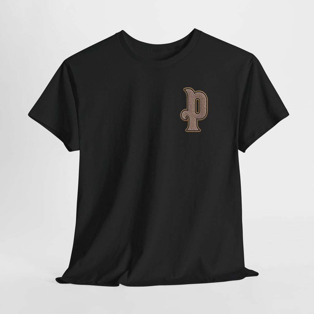 Retro 'p' Pep Inspired Manchester City Cotton Tee — Vintage Brown Monogram T-Shirt
