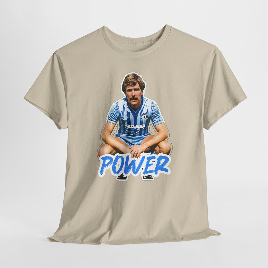 Paul Power Manchester City Legend Player Graphic Tee — Retro Football Jersey Design