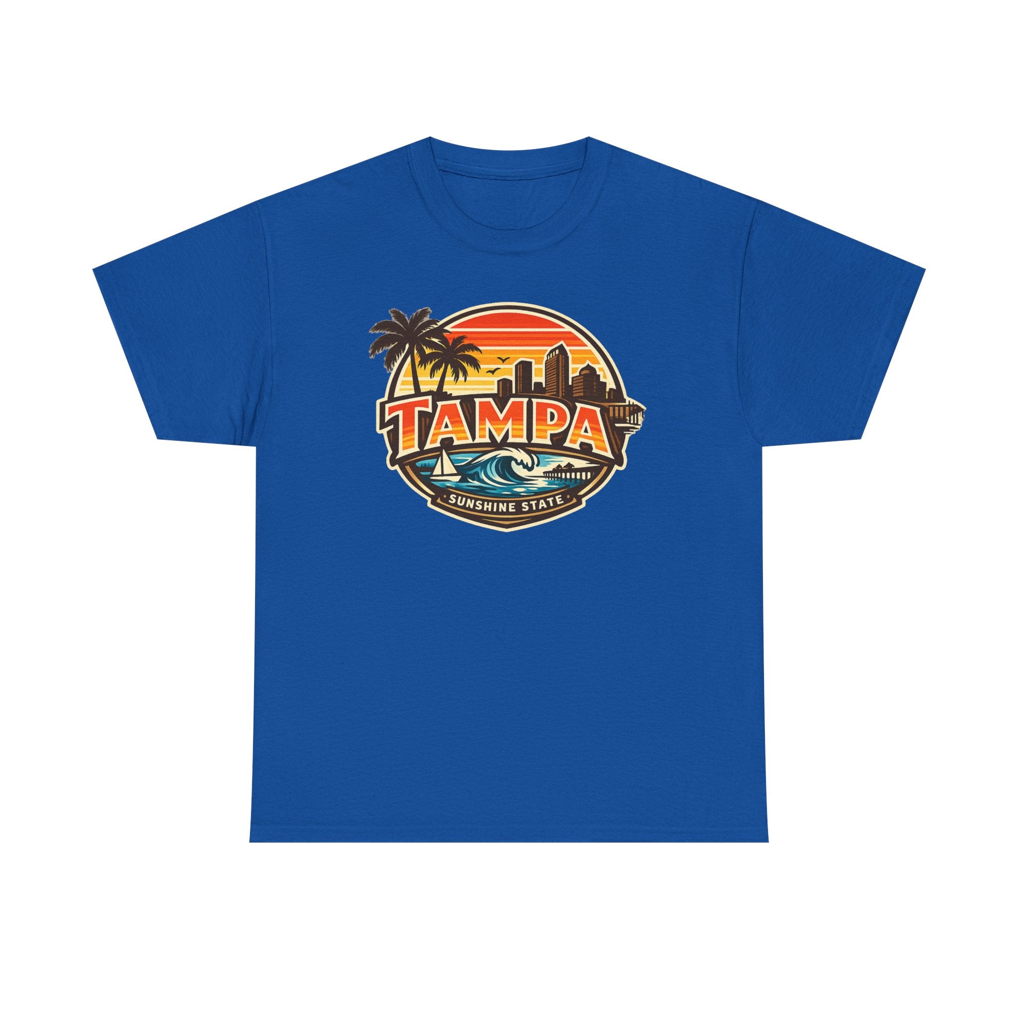 Tampa Retro Sunset T-Shirt – Vintage Palm Beach Skyline Tee