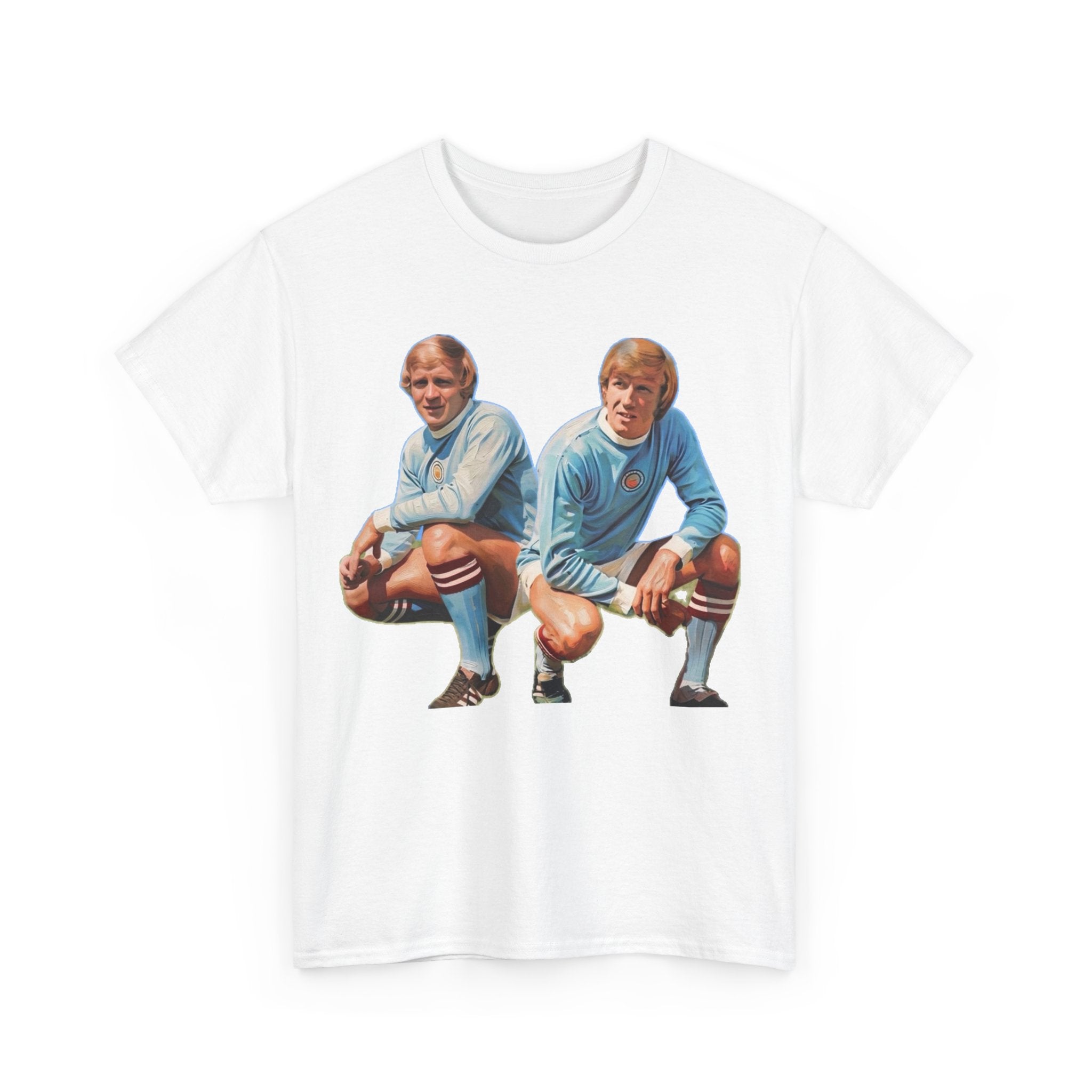 Franny Lee and Colin Bell Manchester City Retro Soccer Players T‑Shirt — Vintage Football Graphic Tee