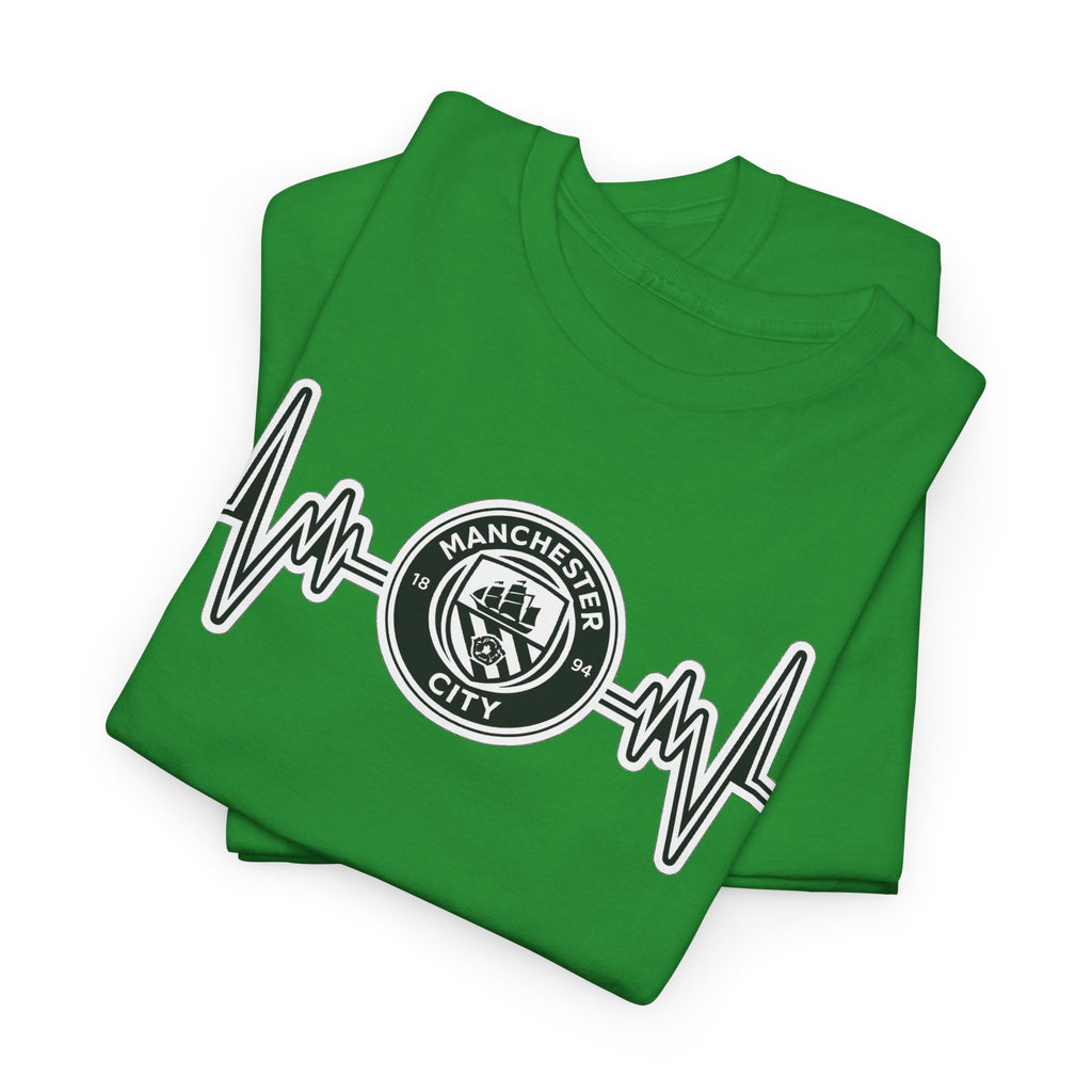 Manchester City Heartbeat Logo T-Shirt — Emergency Medical Services Pulse Tee