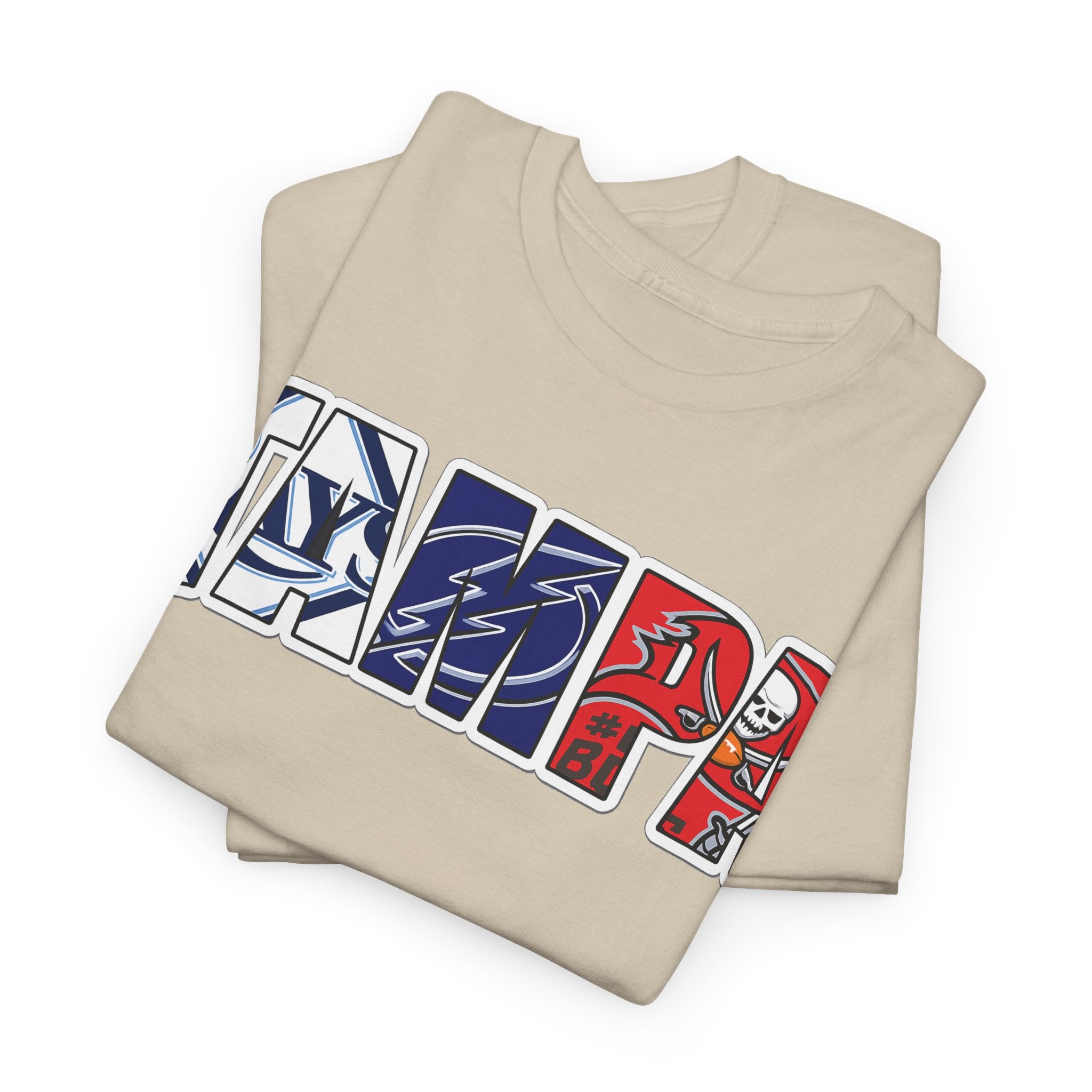Tampa Block Letter Tee — Florida Flag Graphic T‑Shirt