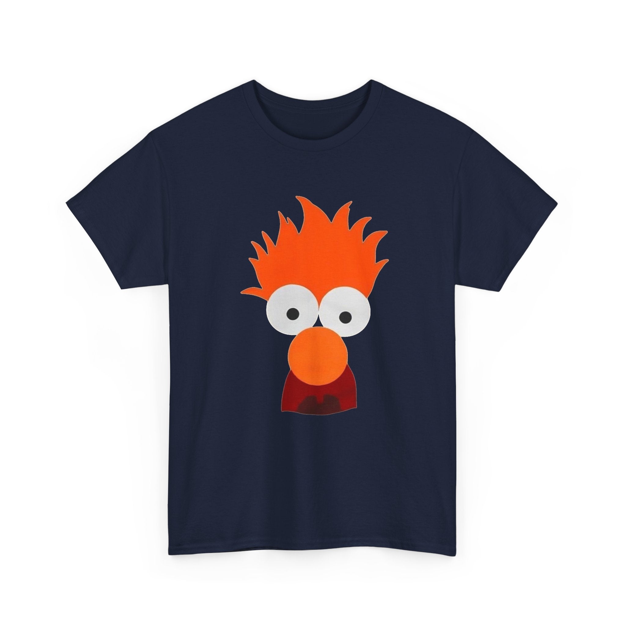Beaker-Inspired Graphic Tee — Cute Orange Muppet Face T-Shirt