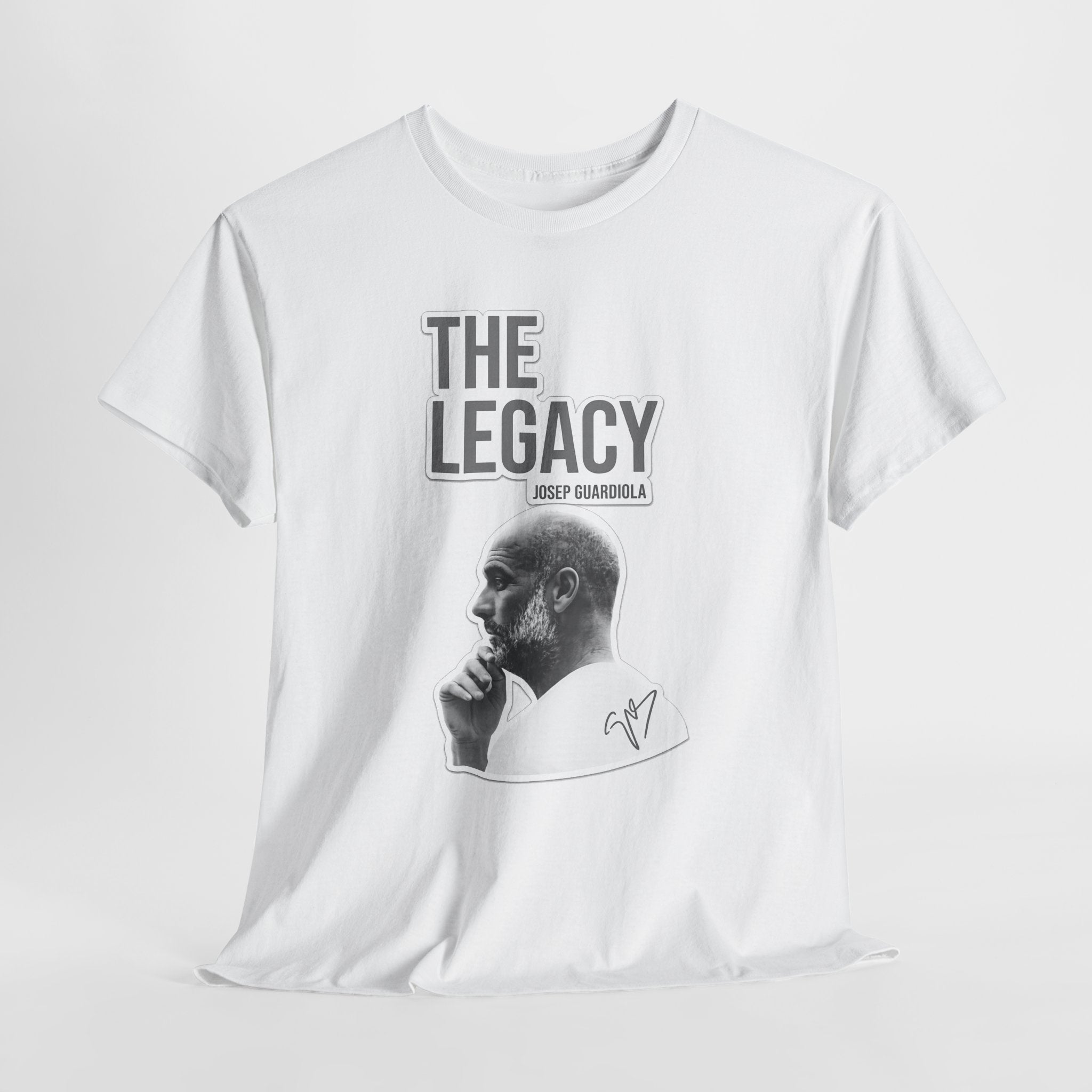 Pep Guardiola Manchester City The Legacy Tee — Inspirational Portrait Graphic T-Shirt