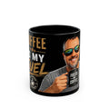 Fueled by Coffee Mug — Black Ceramic Coffee Cup (11oz & 15oz)