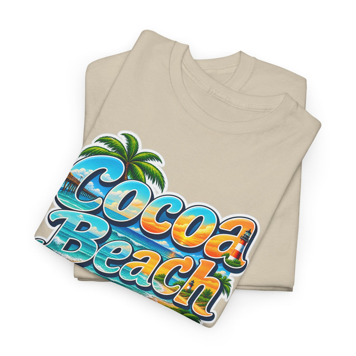 Cocoa Beach Florida Vintage Surf Cotton T-Shirt