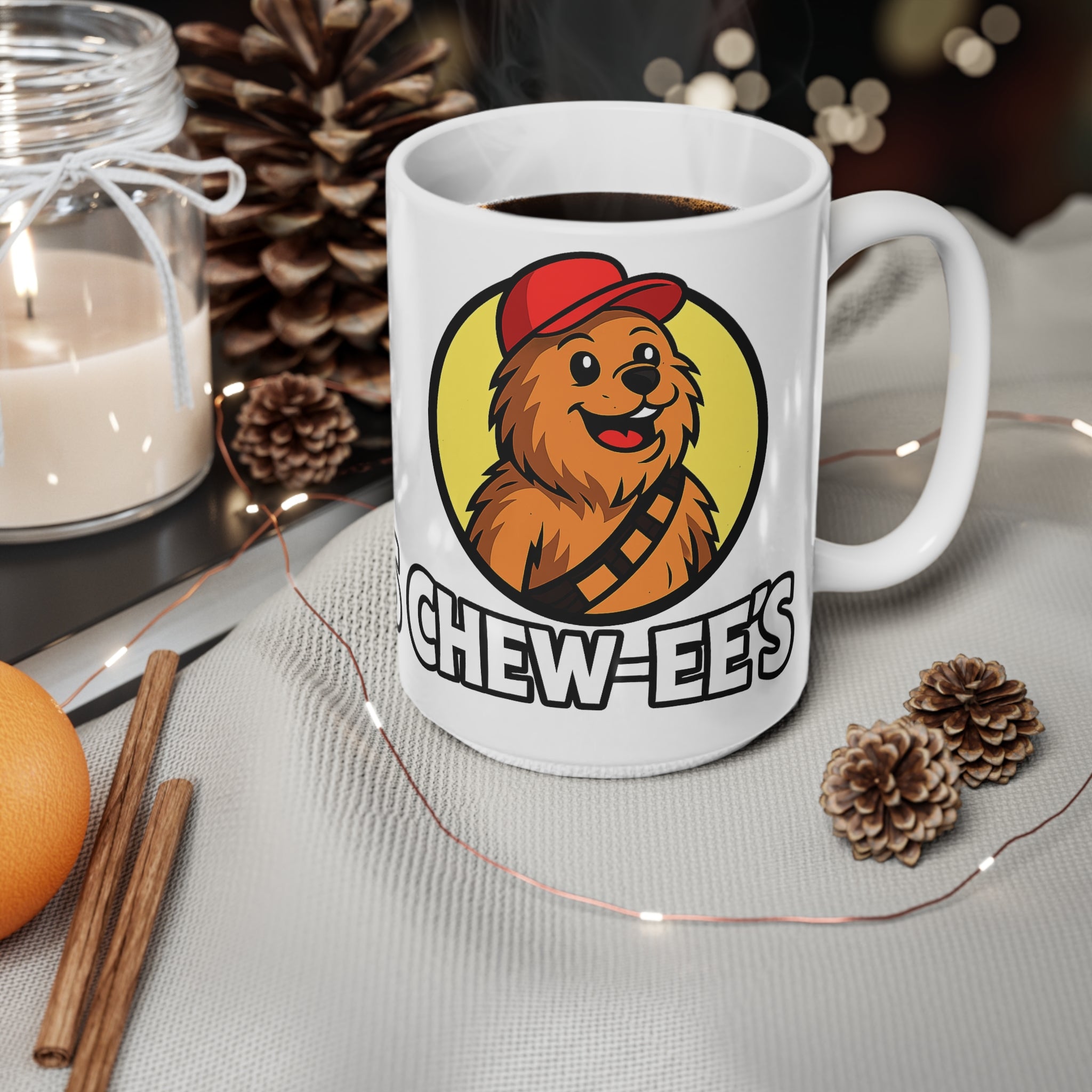 Chew-ee’s Chewbacca Mug — Cute Star Wars-Inspired Ceramic Coffee Cup (11oz & 15oz)