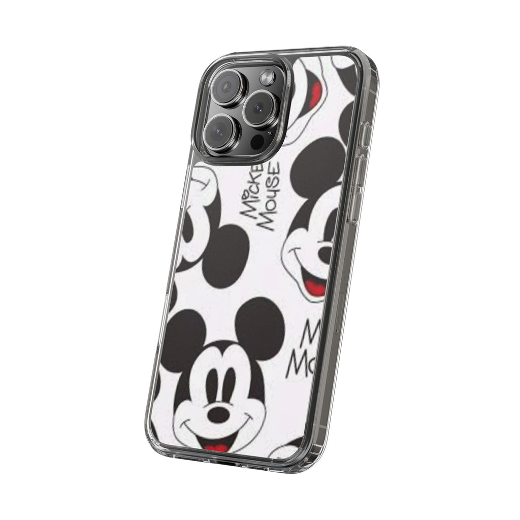 Mickey Mouse Clear Phone Case – Retro Cartoon Pattern Clear Case