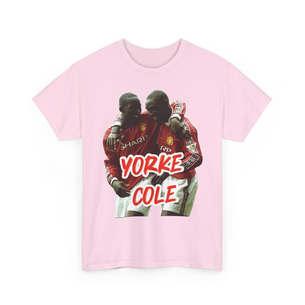 Yorke & Cole Manchester United Soccer Legends Graphic Tee — 'Yorke Cole' Retro Football Shirt