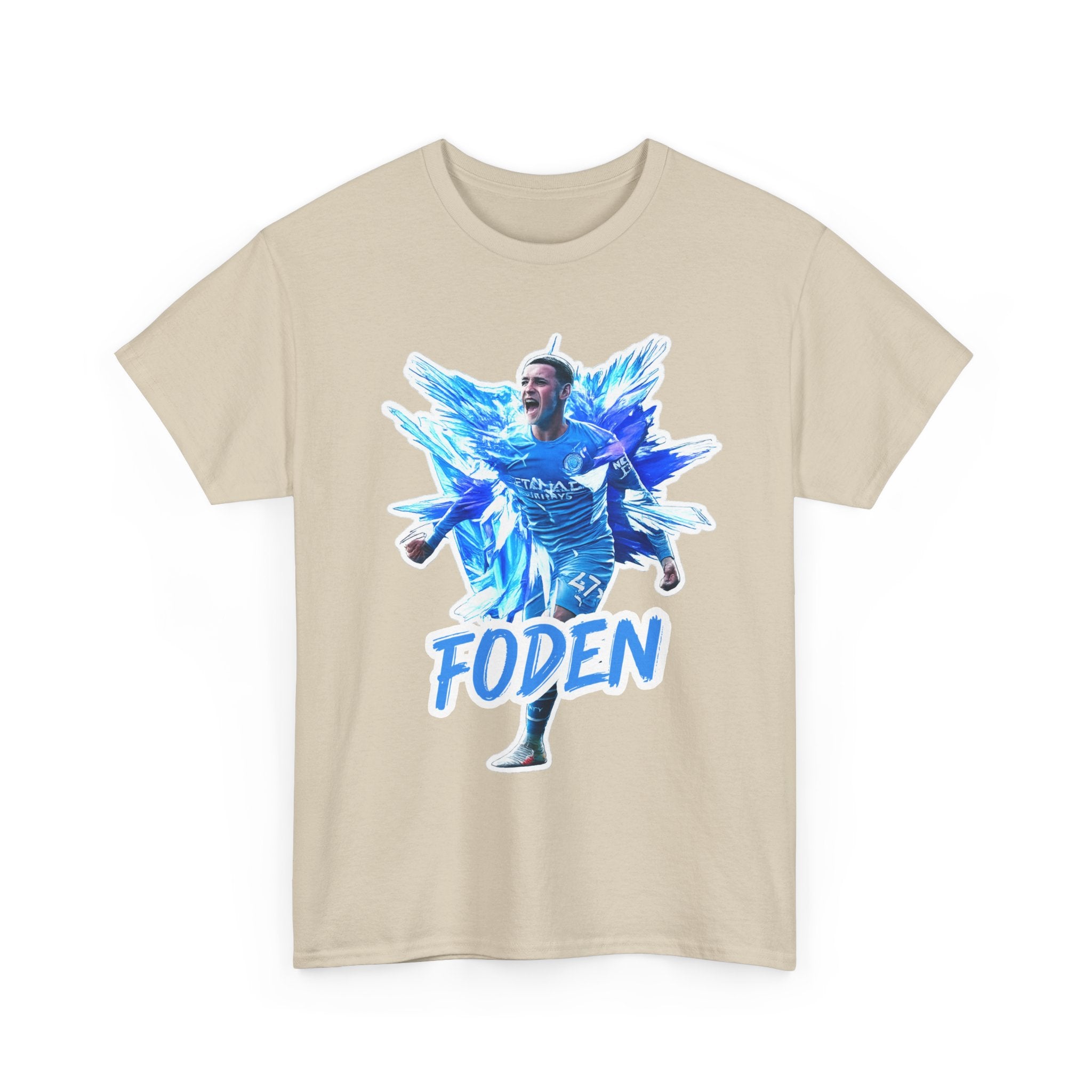 Phil Foden Manchester City Soccer T‑Shirt — Blue Graphic Football Fan Tee