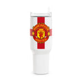 Manchester United 40oz Travel Tumbler — Red Cross Crest Stainless Insulated Cup