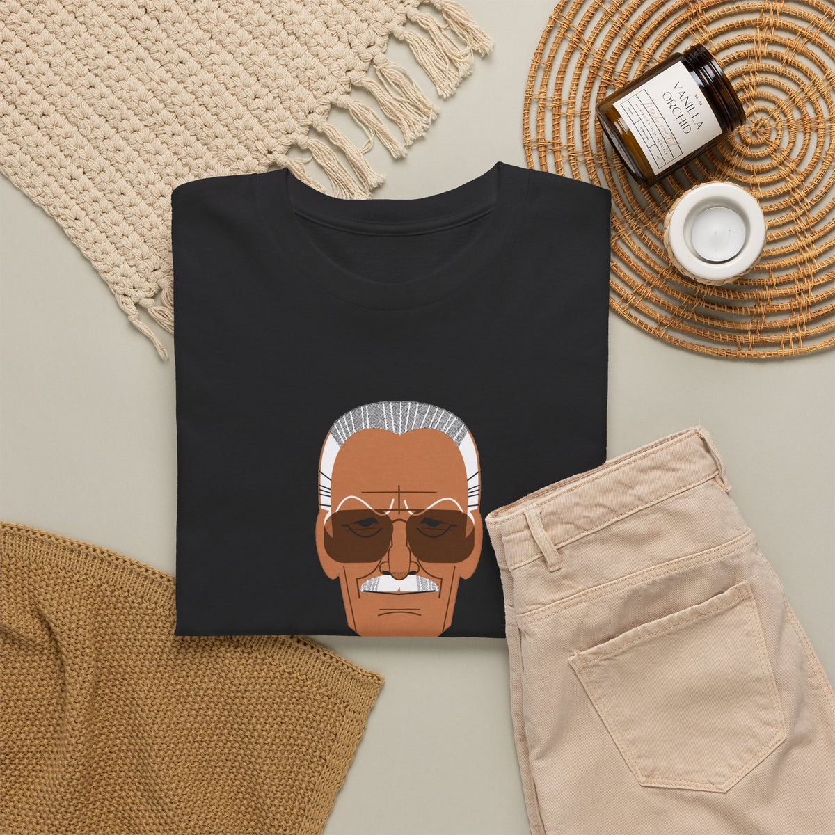 Stan Lee Portrait T‑Shirt — Retro Comic Creator Graphic Tee