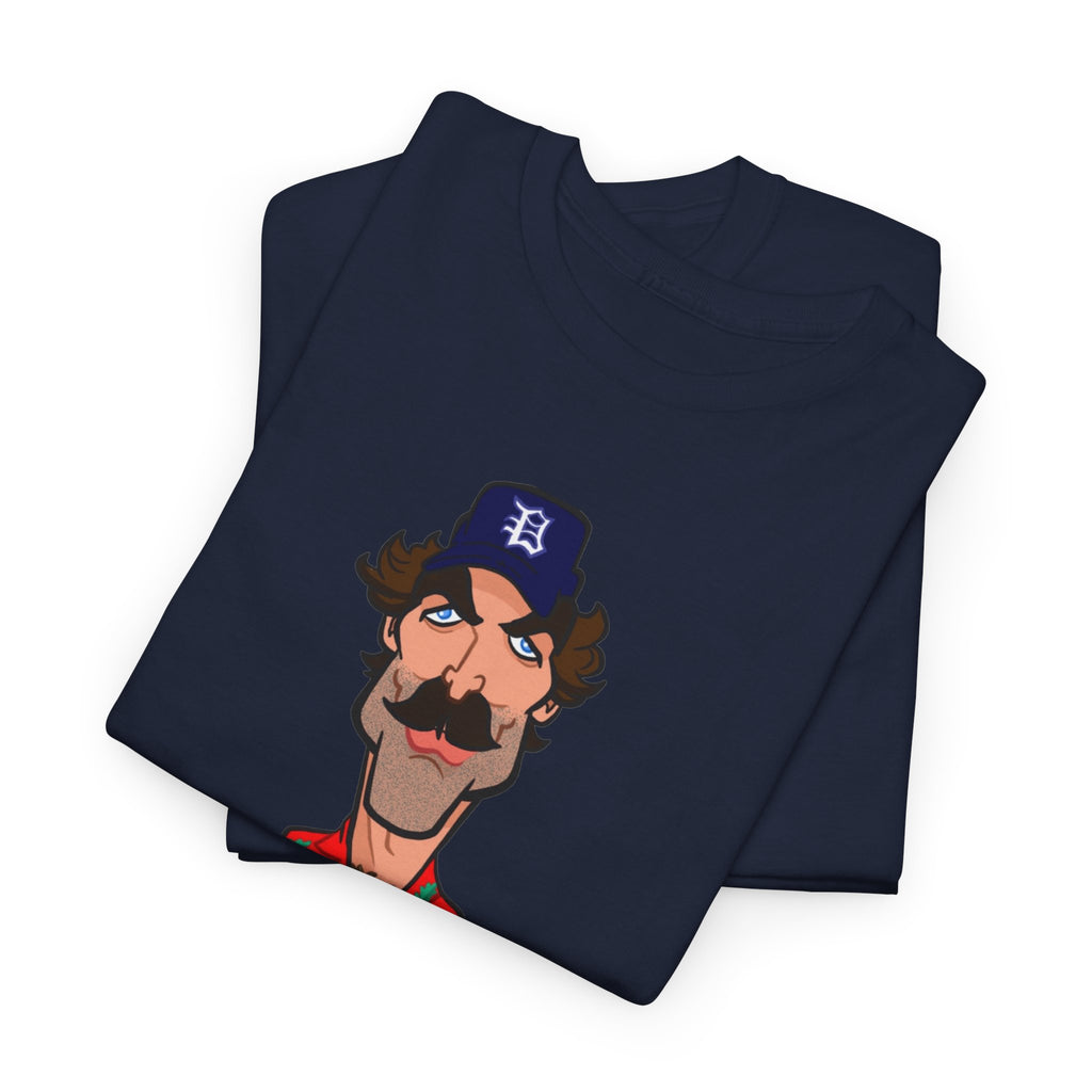 Magnum PI Retro Caricature T-Shirt — Retro Mustache Hat Portrait Tee