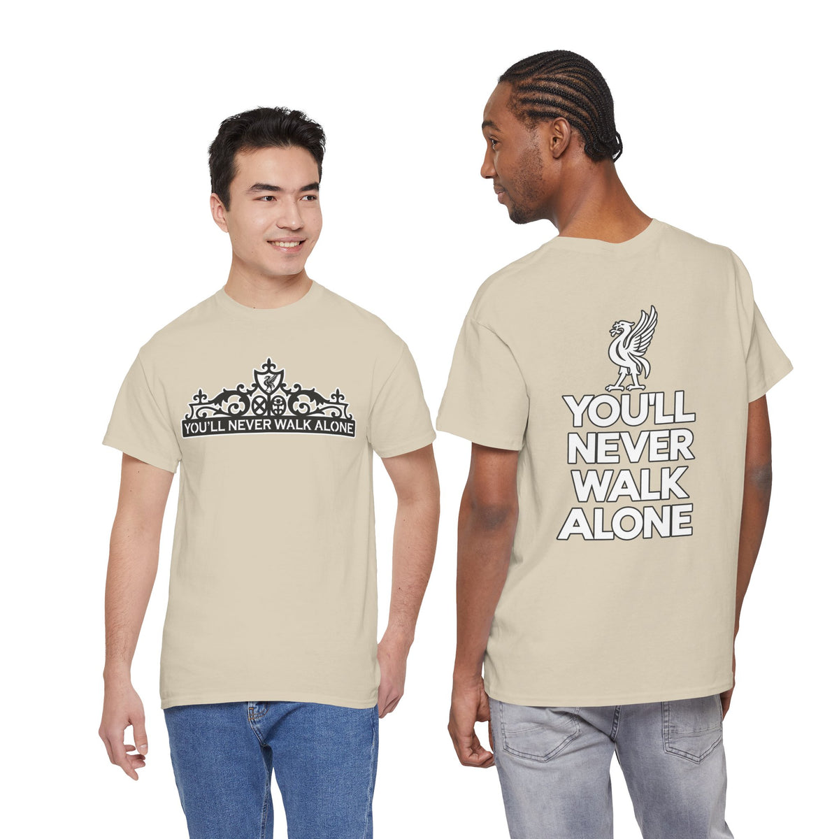 You'll Never Walk Alone T‑Shirt — Liverpool FC Crest Cotton Tee