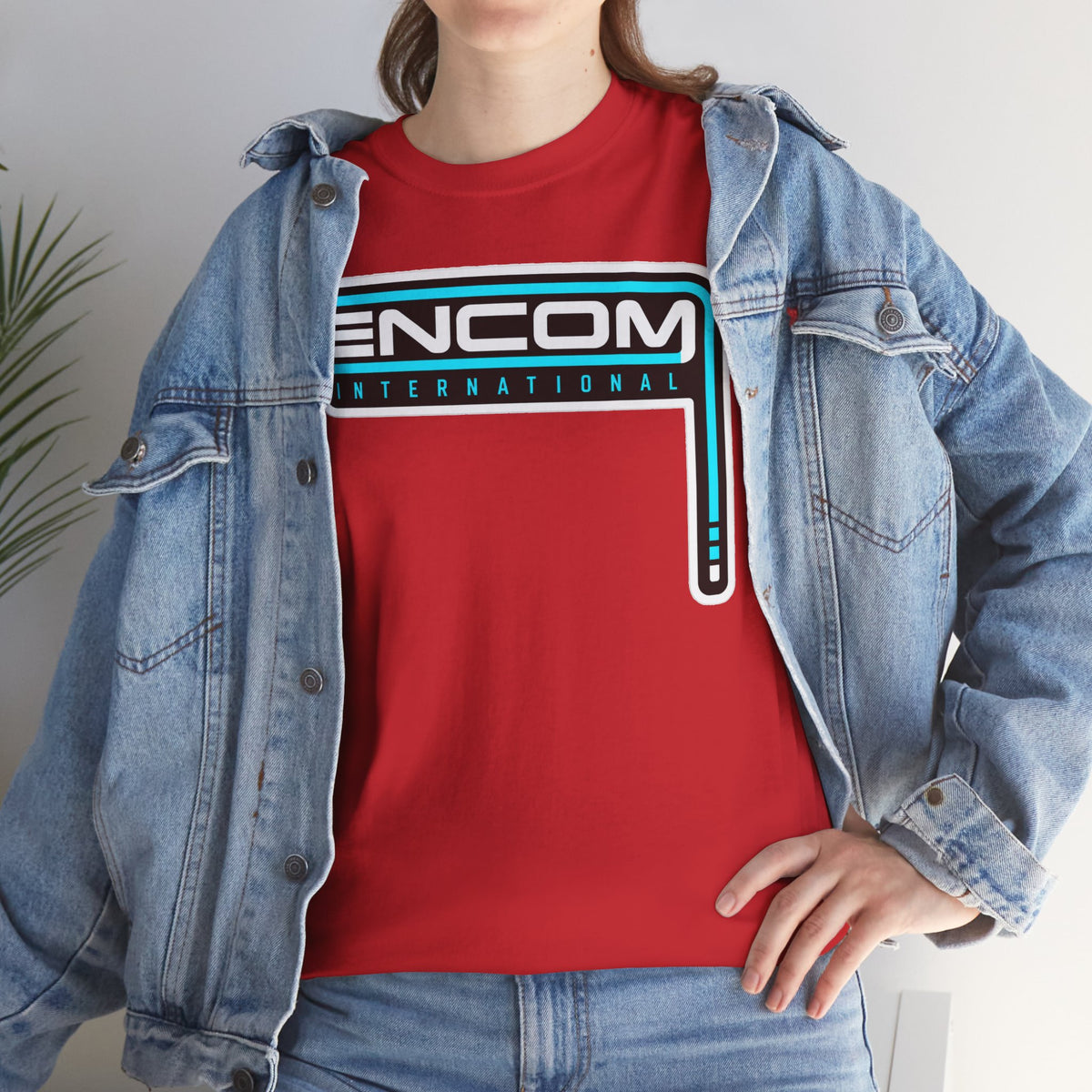 ENCOM International Logo Cotton T-Shirt — Retro Tech Gaming Tee