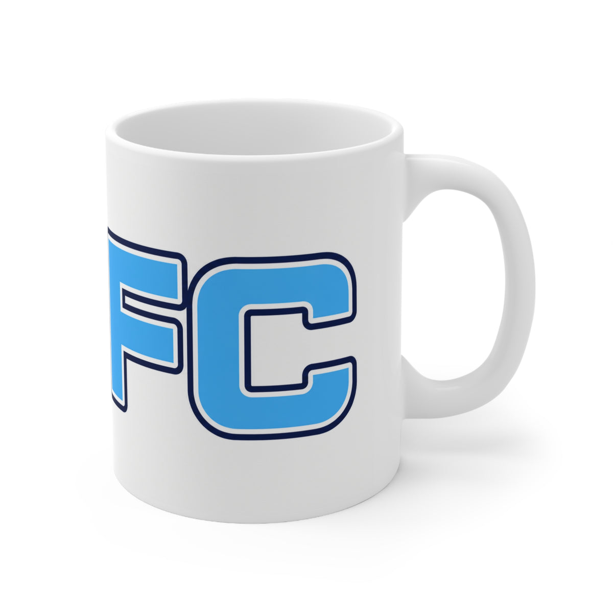 Coffee Mug — Bold Blue 'MICE' Retro Block Letter Ceramic Mug (11oz & 15oz)