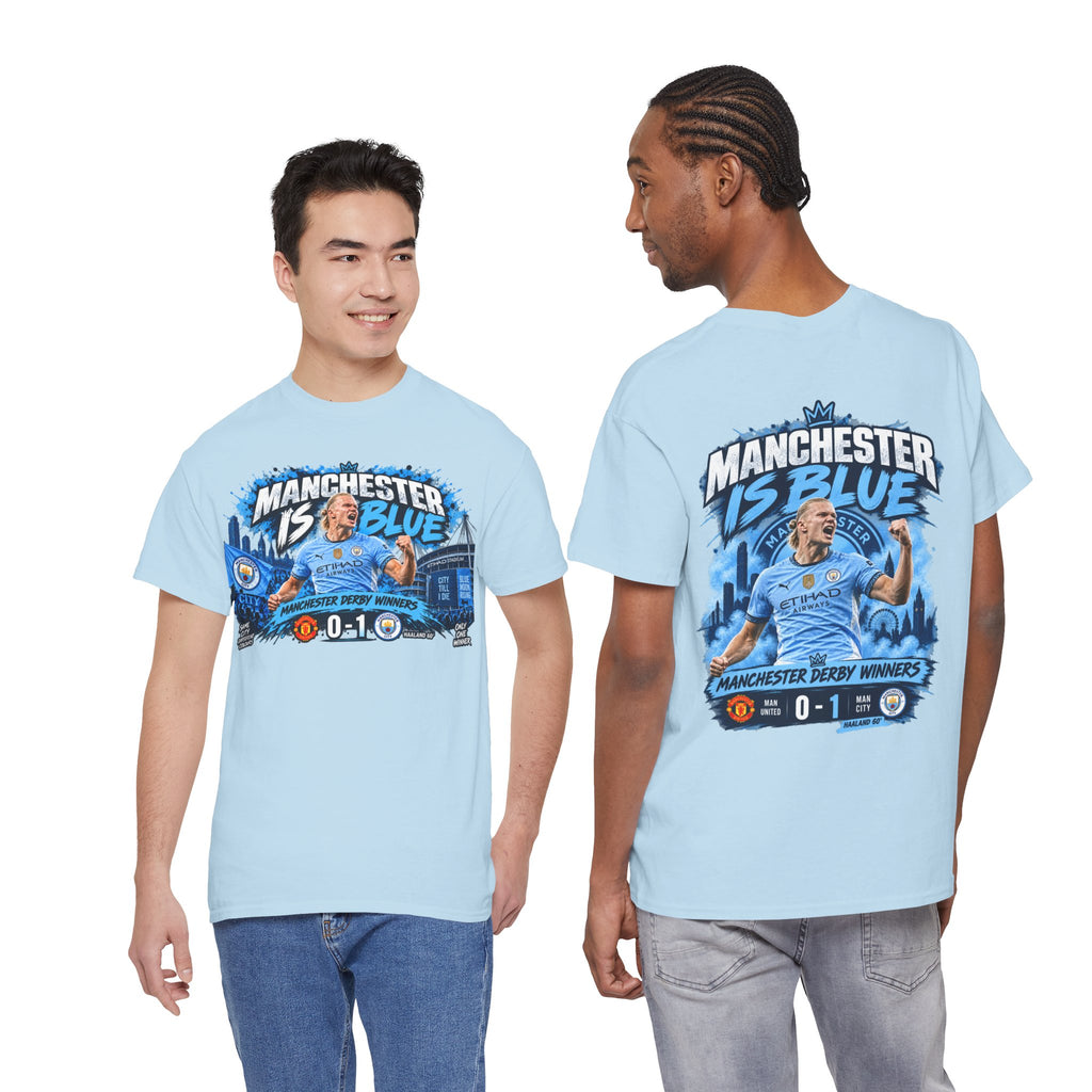 Manchester Is Blue Derby Winners 2026 Cotton T-Shirt