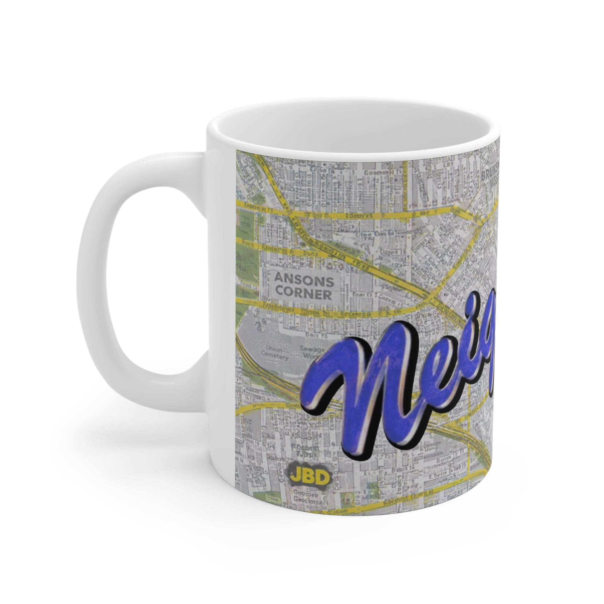 Neighbours Classic TV Soap  Map Ceramic Mug – Personalized City Map Coffee Cup (11oz/15oz)