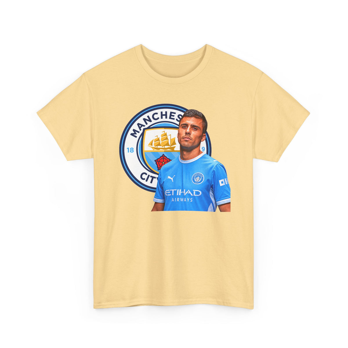 Rodri Manchester City Legend Football Tee — Player Portrait Soccer Shirt