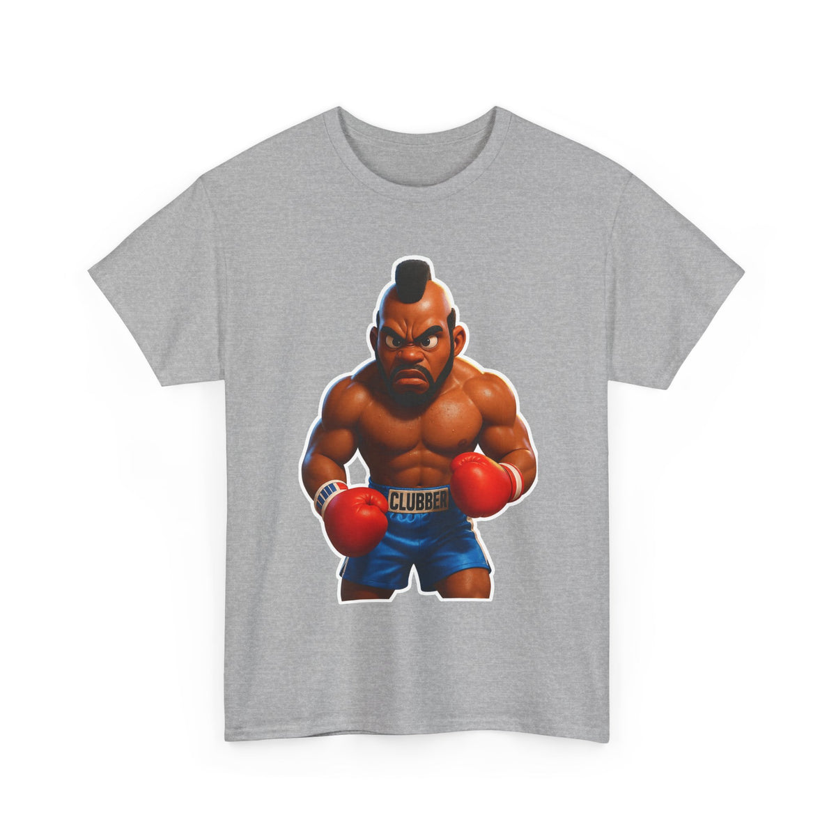 MR T Clubber Lang Boxer Character Tee — Tough Guy Cartoon Boxing T-Shirt