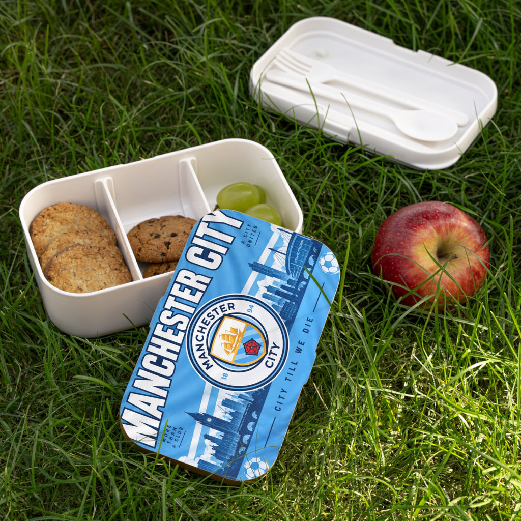 Manchester City Bento Lunch Box — City Till We Die Football Fan Lunchbox
