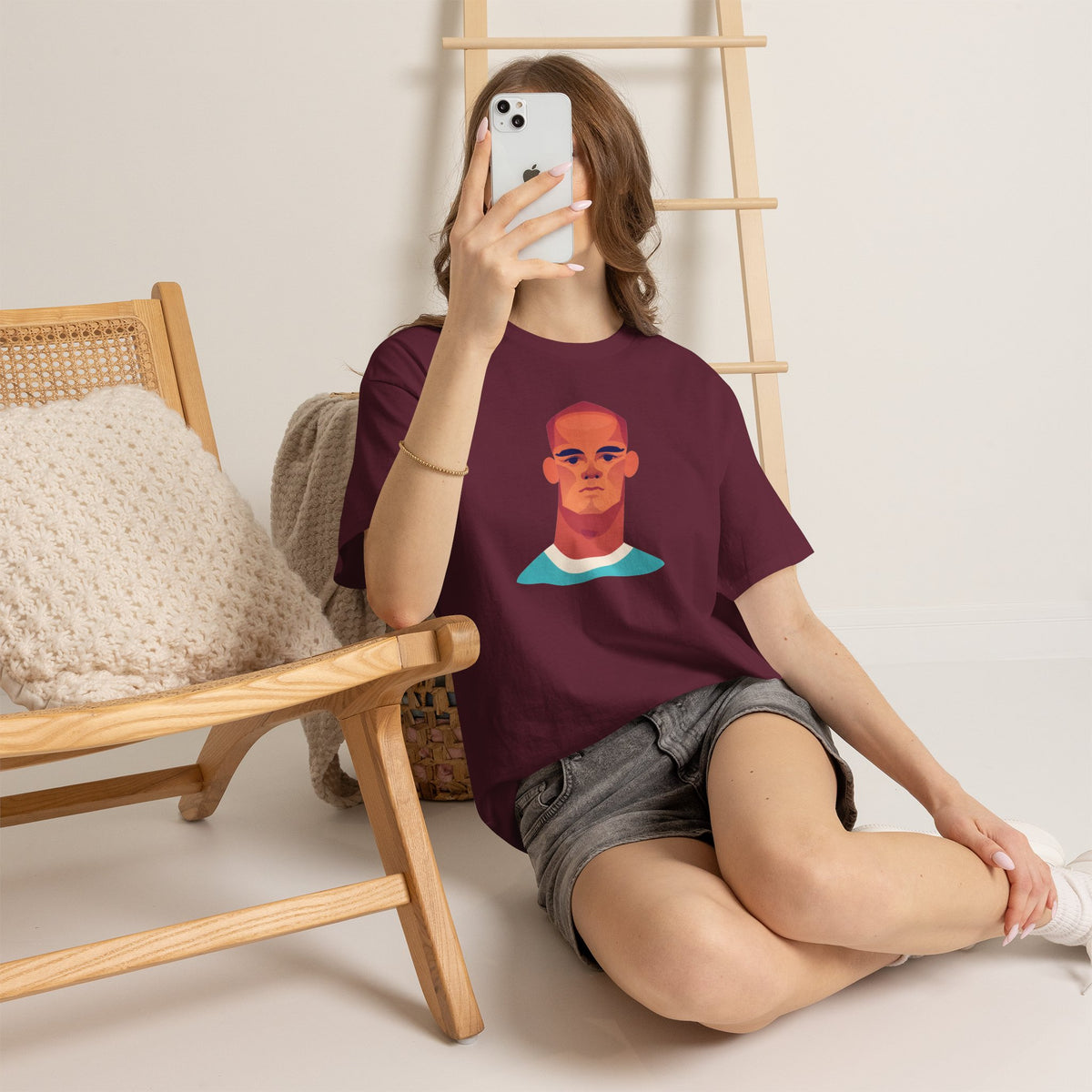 Vinny Kompany Manchester City Legend Minimalist Portrait Tee — Bold Stylized Face Graphic T-Shirt