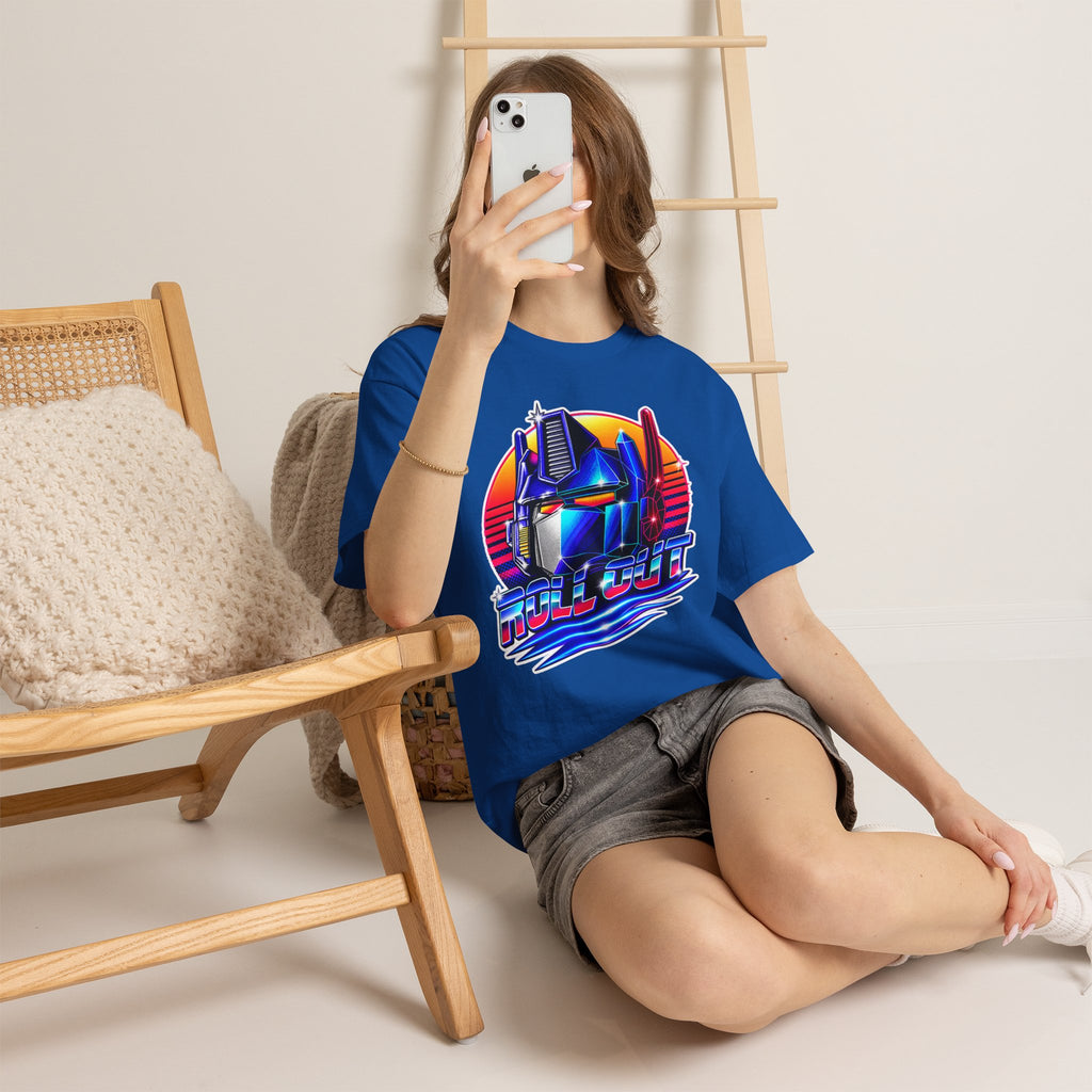 “Roll Out” Optimus-Inspired Graphic Transformers Cotton T-Shirt