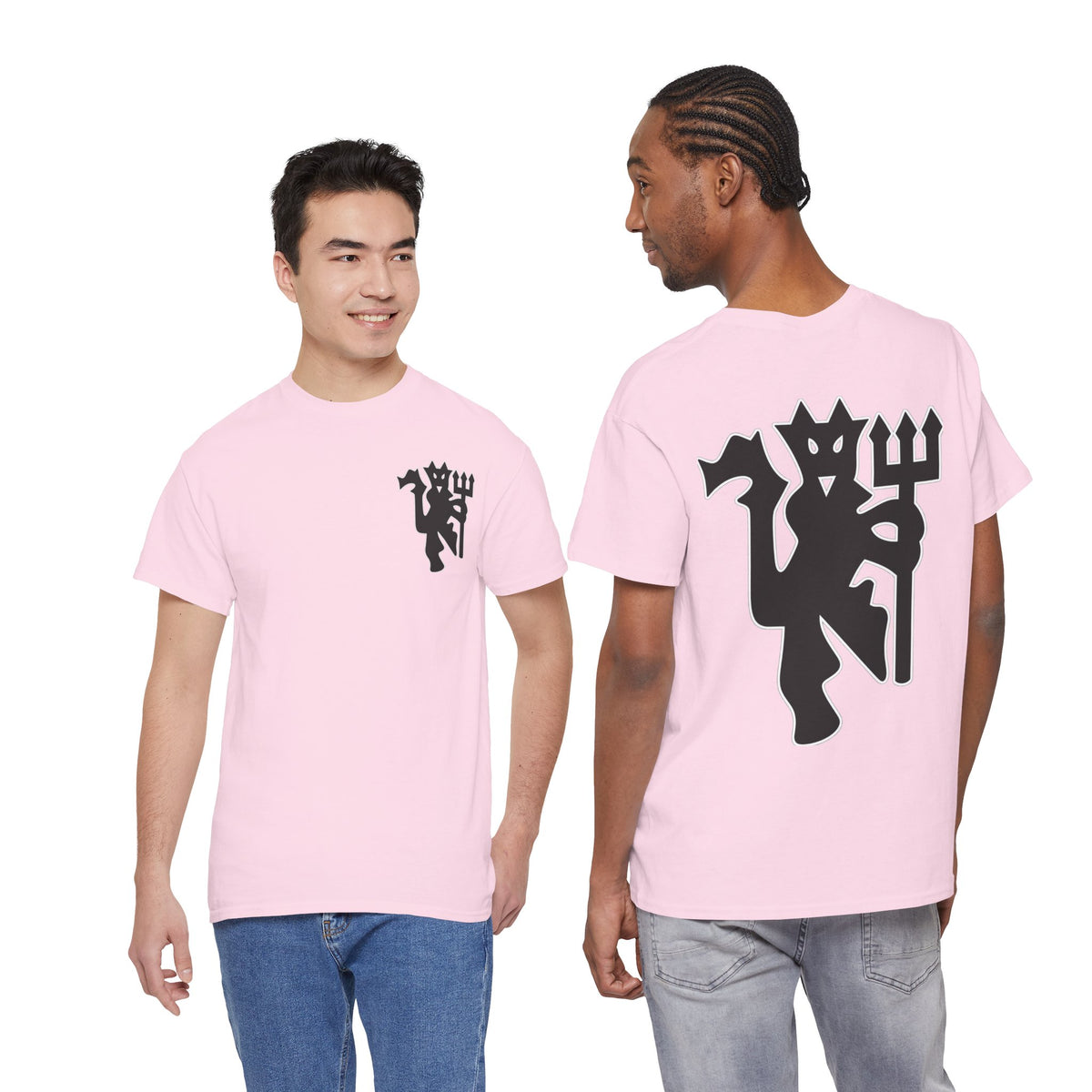 Manchester United Devil Cotton T-Shirt – Retro Trident Football Crest Tee