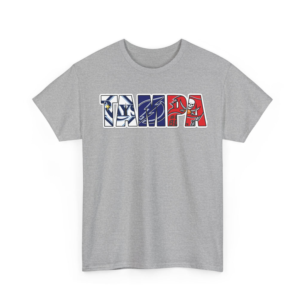 Tampa Block Letter Tee — Florida Flag Graphic T‑Shirt