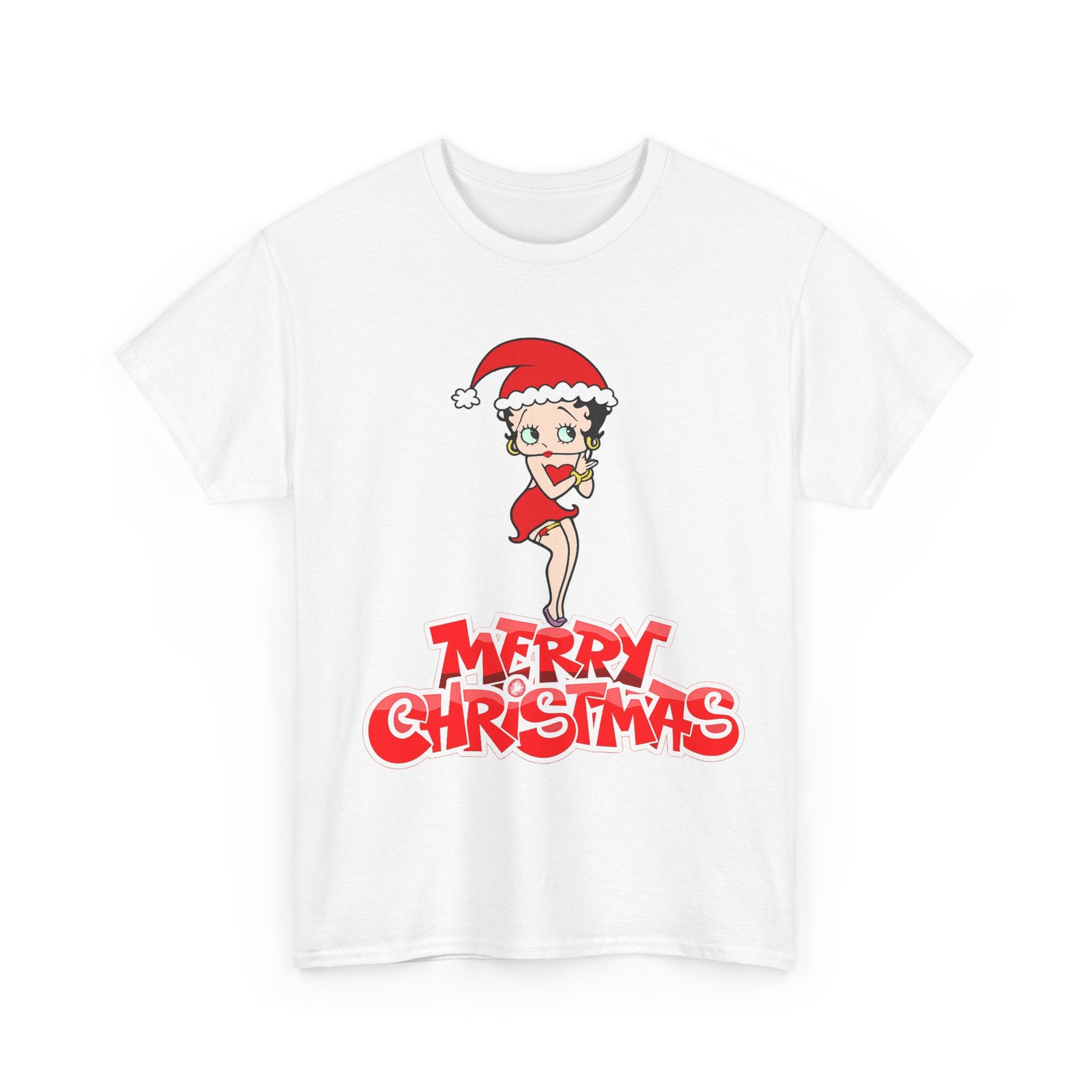 Christmas Betty Boop Tee - 'Merry Christmas' Holiday Graphic Shirt