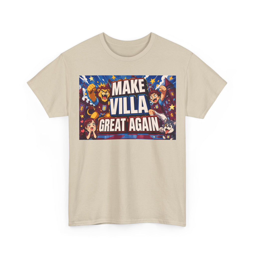 Aston VIlla Make Villa Great Again T-Shirt — Funny Political Parody Tee