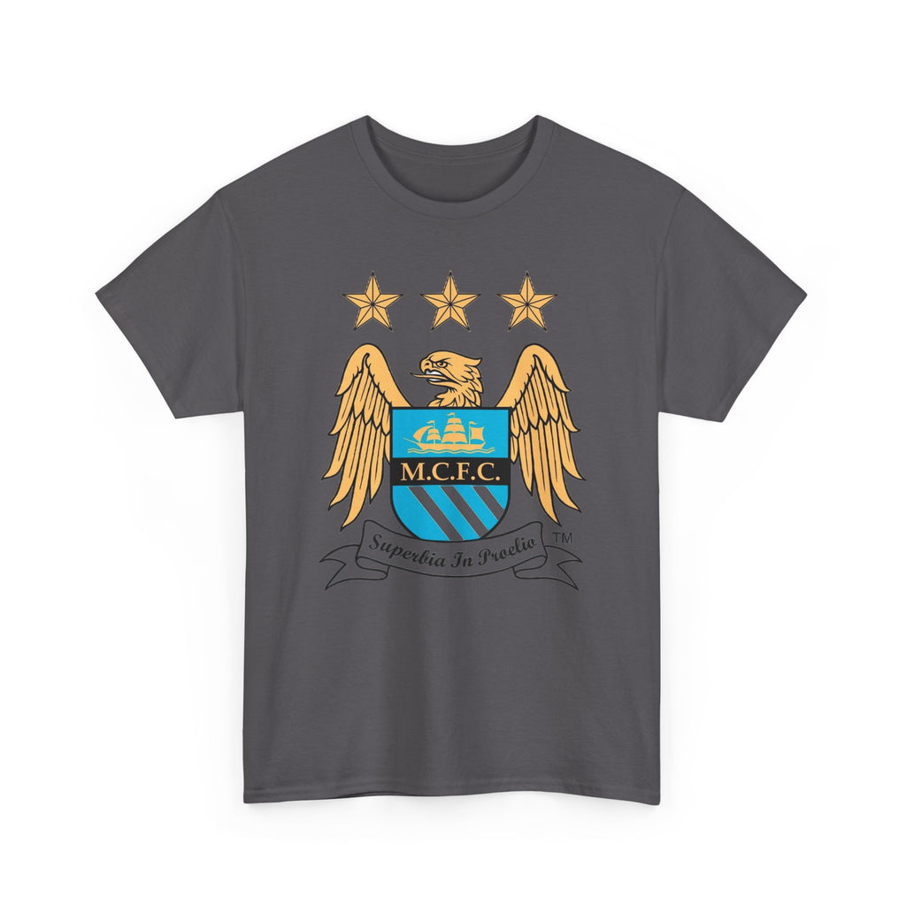 Manchester City Retro Club Crest T‑Shirt — MCFC Vintage Style Club Emblem Tee