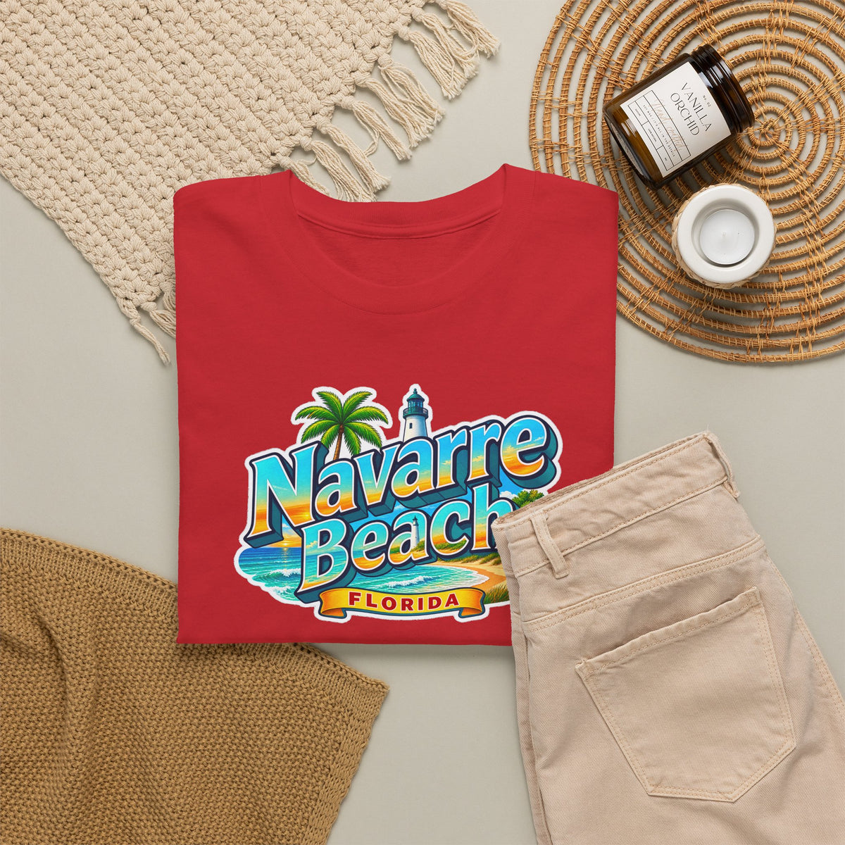 Navarre Beach Florida T-Shirt – Retro Tropical Vacation Tee