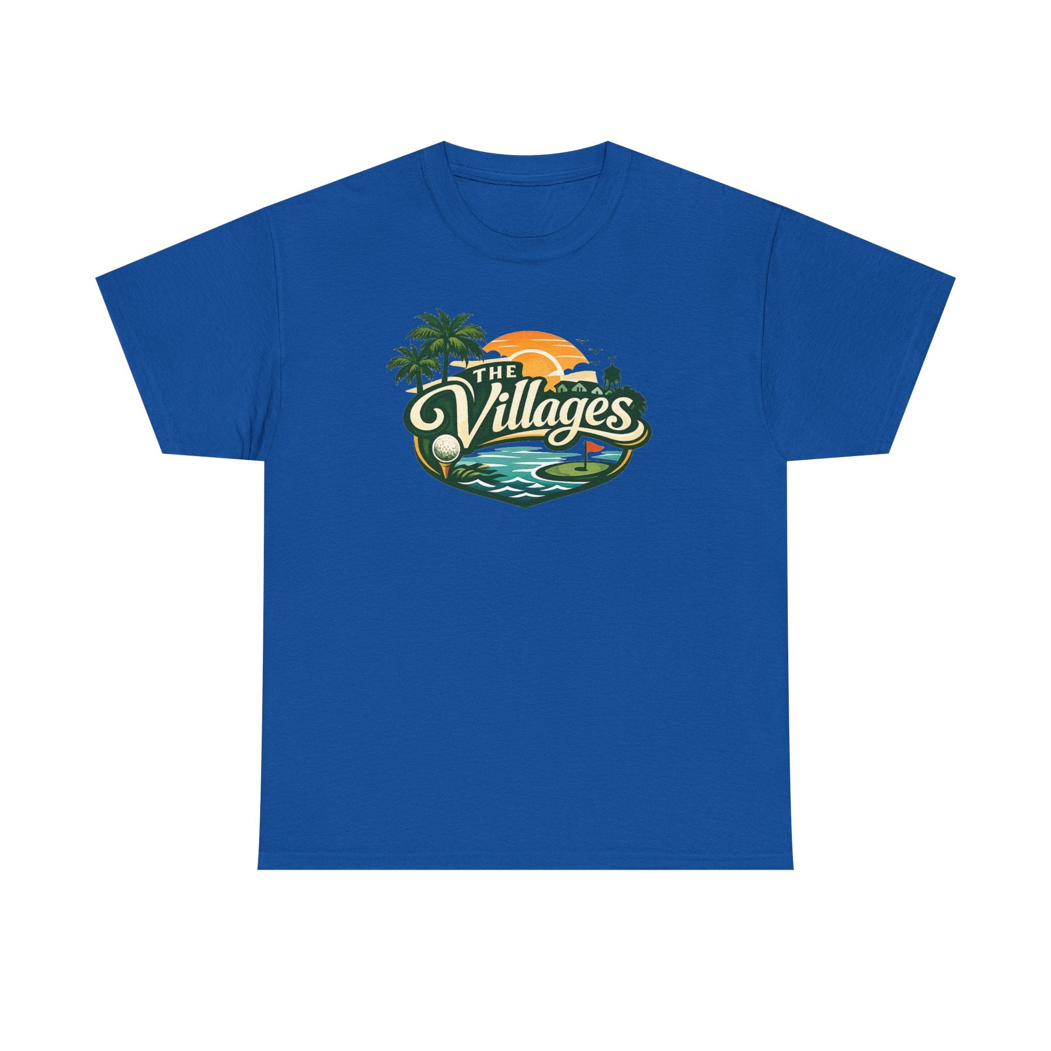 The Villages of Florida Sunset Logo Tee - Florida Palm Beach Retro T-Shirt